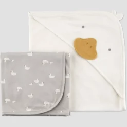 Carter's Just One You®️ Baby 2pk Duck Towel - Gray/White: Hooded Terry Towels, Cotton & Polyester, Animal Print, 29"x29" 9 Carter's Just One You®️ Baby 2pk Duck Towel - Gray/White: Hooded Terry Towels, Cotton & Polyester, Animal Print, 29"x29" -Carter's Just One You GUEST 01910f00 82ea 49fe 9358 ff6b1155688b