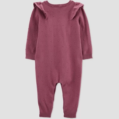 Carter's Just One You®️ Baby Girls' Ruffle Dot Jumpsuit - Purple 3 Carter's Just One You®️ Baby Girls' Ruffle Dot Jumpsuit - Purple