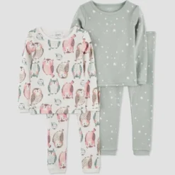 Carter's Just One You® Toddler Girls' Owls And Stars Long Sleeve Pajama Set - Green/Pink -Carter's Just One You GUEST 03236043 d71f 43dd 821c 9a08cbd77226