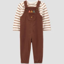 Carter's Just One You® Baby 2pc Thanksgiving Overalls Set - Brown