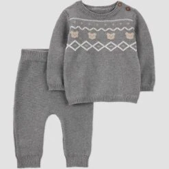 Carter's Just One® You Baby Boys' 3pc Bear Fair Isle Sweater And Pants Set - Gray 9 Carter's Just One® You Baby Boys' 3pc Bear Fair Isle Sweater And Pants Set - Gray -Carter's Just One You GUEST 0e2076a0 3c18 4a1f af7a 161a91891fd7