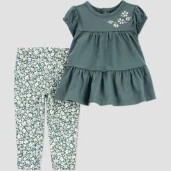 Carter's Just One You® Baby Girls' 2pc Floral Top & Bottom Set - Green 9 Carter's Just One You® Baby Girls' 2pc Floral Top & Bottom Set - Green -Carter's Just One You GUEST 0f15a274 cdea 4e6b 82af 5adfb248d8ce