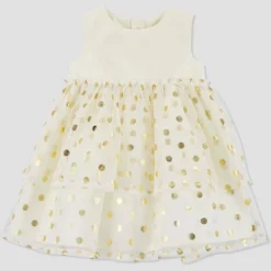 Carter's Just One You® Baby Girls' Foil Dot Dress - White/Gold 8 Carter's Just One You® Baby Girls' Foil Dot Dress - White/Gold -Carter's Just One You GUEST 116ae2af d53b 4636 9df3 d55cf2a734c8