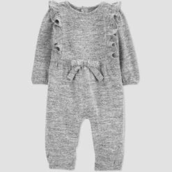 Carter's Just One You®️ Baby Girls' Ruffle Jersey Jumpsuit - Gray 7 Carter's Just One You®️ Baby Girls' Ruffle Jersey Jumpsuit - Gray -Carter's Just One You GUEST 14a9a238 ea22 4757 90ba 6fd9b42a66d5