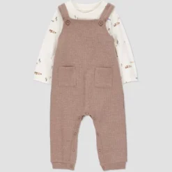 Carter's Just One You® Baby Boys' 2pc Overalls Set - Brown