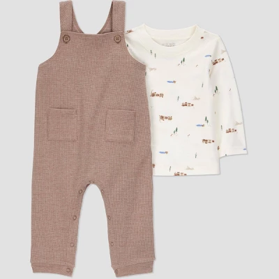 Carter's Just One You® Baby Boys' 2pc Overalls Set - Brown 9 Carter's Just One You® Baby Boys' 2pc Overalls Set - Brown - Image 7