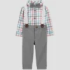 Carter's Just One You® Toddler Boys' Plaid Top & Bottom Set - Pink/Gray/Blue -Carter's Just One You GUEST 1d924d05 d312 4fdb a18e 6121fd7213b0