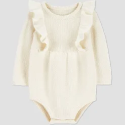 Carter's Just One You® Baby Girls' Ruffle Sweater Bubble Romper - Cream 9 Carter's Just One You® Baby Girls' Ruffle Sweater Bubble Romper - Cream -Carter's Just One You GUEST 1de94141 5b27 402e 87a8 83c098f50a85