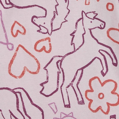 Carter's Just One You® Toddler Girls' Princesses And Horses Long Sleeve Pajama Set - Pink 4 Carter's Just One You® Toddler Girls' Princesses And Horses Long Sleeve Pajama Set - Pink - Image 2