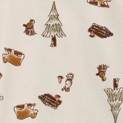 Carter's Just One You® Toddler Boys' Bears And Woodland Short Sleeve Pajama Set - Cream/Blue 4 Carter's Just One You® Toddler Boys' Bears And Woodland Short Sleeve Pajama Set - Cream/Blue - Image 3