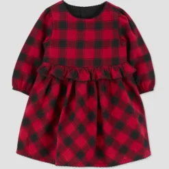 Carter's Just One You® Baby Girls' Long Sleeve Checkered Dress - Red/Black 8 Carter's Just One You® Baby Girls' Long Sleeve Checkered Dress - Red/Black -Carter's Just One You GUEST 289f4e83 d198 4a28 a9ab 08b807c4263e