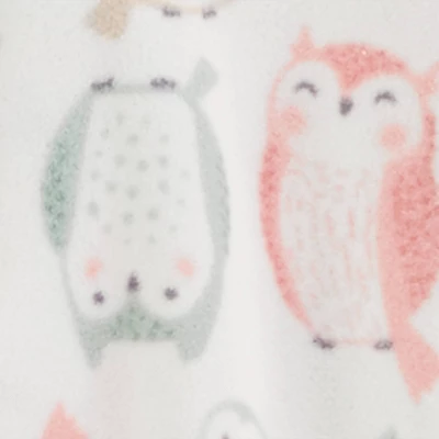 Carter's Just One You®️ Toddler Girls' 2pk Florals And Owls Fleece Footed Pajama - Ivory/Green 4 Carter's Just One You®️ Toddler Girls' 2pk Florals And Owls Fleece Footed Pajama - Ivory/Green - Image 2