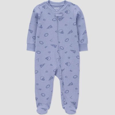 Carter's Just One You® Baby Boys' Sports Printed Sleep N' Play -Blue 6 Carter's Just One You® Baby Boys' Sports Printed Sleep N' Play -Blue - Image 4