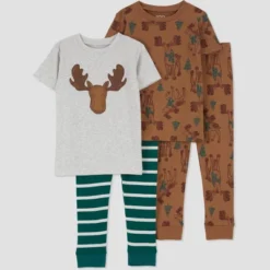 Carter's Just One You® Toddler Boys' Striped Moose Short Sleeve Pajama Set - Brown/Green 7 Carter's Just One You® Toddler Boys' Striped Moose Short Sleeve Pajama Set - Brown/Green -Carter's Just One You GUEST 3831f920 39c5 49d8 84fa ba22c0856836