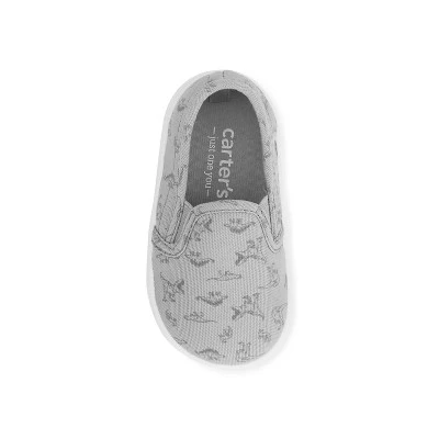 Carter's Just One You®️ Baby Boat Shoes - Gray 3 4 Carter's Just One You®️ Baby Boat Shoes - Gray 3 - Image 2