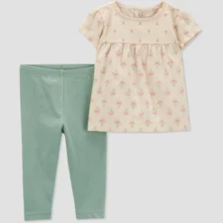 Carter's Just One You® Baby Girls' Ruffle Top & Bottom Set - Green -Carter's Just One You GUEST 3ab5664d f992 4735 991b 8ecc5b4c4564