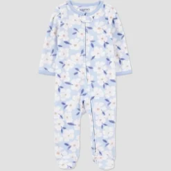 Carter's Just One You® Baby Girls' Floral Printed Sleep N' Play - Blue -Carter's Just One You GUEST 42ad32ee 0f28 4523 9410 0b95f02186c4