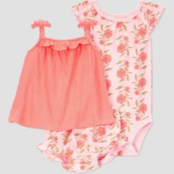 Carter's Just One You® Baby Girls' Coral Floral Top & Bottom Set -Carter's Just One You GUEST 4311fb5a 4f26 4c4d a310 8f8e92f8401e
