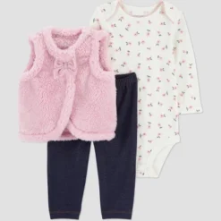 Carter's Just One You® Baby Girls' 3pc Vest And Leggings Set - Pink -Carter's Just One You GUEST 4477d9bd 5651 442b b660 bf6f62c1c25e