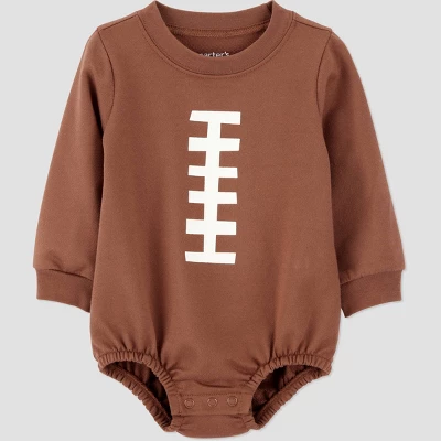 Carter's Just One You® Baby Football Bubble Bodysuit - Brown 6 Carter's Just One You® Baby Football Bubble Bodysuit - Brown - Image 4