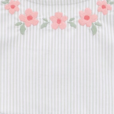 Carter's Just One You® Baby Girls' Striped Floral With Hat - Green 5 Carter's Just One You® Baby Girls' Striped Floral With Hat - Green - Image 3