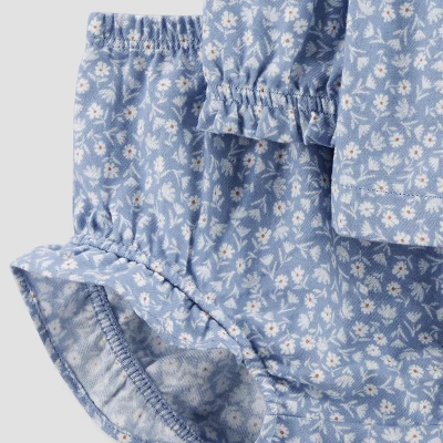 Carter's Just One You®️ Baby Girls' Floral & Bottom Set - Blue 4 Carter's Just One You®️ Baby Girls' Floral & Bottom Set - Blue - Image 2