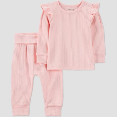 Carter's Just One You® Baby Girls' 2pc Textured Knit Top & Bottom Set - Pink 8 Carter's Just One You® Baby Girls' 2pc Textured Knit Top & Bottom Set - Pink - Image 6