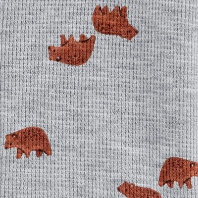 Carter's Just One You® Baby 3pc Bear Thermal Top & Bottom Set With Hat - Gray 3 Carter's Just One You® Baby 3pc Bear Thermal Top & Bottom Set With Hat - Gray