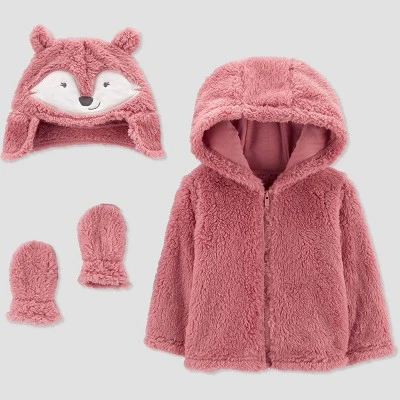 Carter's Just One You®️ Baby Fox Jacket - Pink 6 Carter's Just One You®️ Baby Fox Jacket - Pink - Image 4