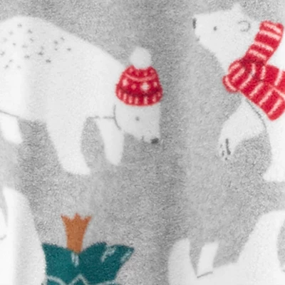 Carter's Just One You®️ Toddler Boys' 2pk Buffalo Checkered Reindeer And Polar Bears Fleece Footed Pajama - Black/Red 3 Carter's Just One You®️ Toddler Boys' 2pk Buffalo Checkered Reindeer And Polar Bears Fleece Footed Pajama - Black/Red