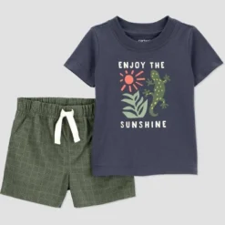 Carter's Just One You® Baby Boys' 2pc Sunshine Top & Bottom Set - Olive Gray -Carter's Just One You GUEST 57b0f9dc 20d0 4d25 aec1 873f55f3f09f