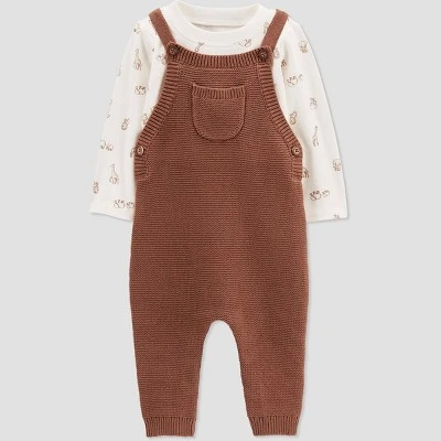 Carter's Just One You®️ Baby Boys' Safari Top & Overalls Set - Brown 3 Carter's Just One You®️ Baby Boys' Safari Top & Overalls Set - Brown