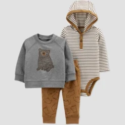 Carter's Just One You® Baby Boys' 3pc Bear Top & Bottom Set - Brown -Carter's Just One You GUEST 5e57a9c7 cf48 4b5f 82f8 bf1e30aa0af4
