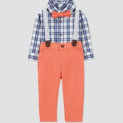 Carter's Just One You® Toddler Boys' Gingham Top & Bottom Set - Coral
