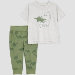Carter's Just One You® Baby Boys' 2pc Dino Short Sleeve T-Shirt & Jogger Set - Green -Carter's Just One You GUEST 61a939d7 4453 47be 9927 bc314f98d0c3