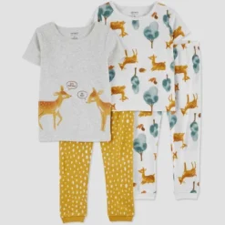 Carter's Just One You® Toddler Girls' Deer And Trees Short Sleeve Pajama Set - Gray/Yellow -Carter's Just One You GUEST 620b0f94 91c4 4081 977f e2b9974f7d60