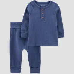 Carter's Just One You® Baby Boys' 2pc Textured Knit Top & Bottom Set - Blue -Carter's Just One You GUEST 666853f0 8ab9 4b18 94b8 56440dd554e5