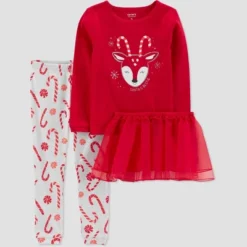 Carter's Just One You® Toddler Girls' Reindeer Tutu Pajama Set - Gray/Red 7 Carter's Just One You® Toddler Girls' Reindeer Tutu Pajama Set - Gray/Red -Carter's Just One You GUEST 672d02ff 5d09 488a bad9 2be67fea2c12