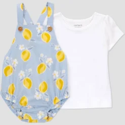 Carter's Just One You® Baby Girls' Lemon Bubble Overalls Set - Blue/Yellow -Carter's Just One You GUEST 69dcd203 e949 4ccb bf95 0727c155b6ad