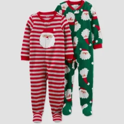 Carter's Just One You® Toddler Striped Santa Fleece Footed Pajama Set -Carter's Just One You GUEST 6e4656c6 90ed 4adf 9d1d 201f181a4b6b