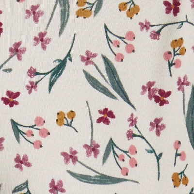 Carter's Just One You®️ Baby Girls' Floral Top & Skirtall Set - Burgundy 5 Carter's Just One You®️ Baby Girls' Floral Top & Skirtall Set - Burgundy - Image 3