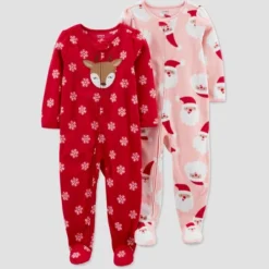 Carter's Just One You® Toddler Snowflake Reindeer/Santa Fleece Footed Pajama -Carter's Just One You GUEST 7aa9e116 19a4 462a a589 a96600514ff0