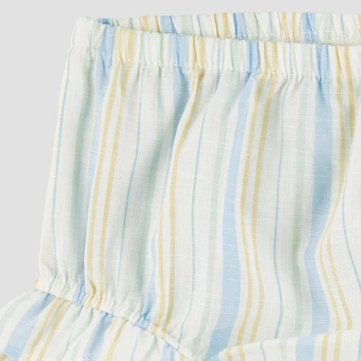 Carter's Just One You® Baby Girls' 3pc Striped Woven Top & Bottom Set With Headband 4 Carter's Just One You® Baby Girls' 3pc Striped Woven Top & Bottom Set With Headband - Image 2