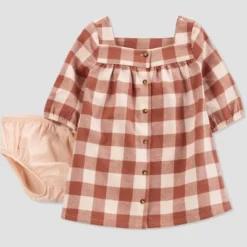 Carter's Just One You®️ Baby Girls' Gingham Dress - Brown -Carter's Just One You GUEST 7e1cba6e e064 490b aa9b f912f9a83097