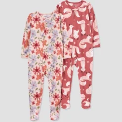 Carter's Just One You®️ Toddler Girls' 2pk Fox And Floral Fleece Footed Pajama - Pink 7 Carter's Just One You®️ Toddler Girls' 2pk Fox And Floral Fleece Footed Pajama - Pink -Carter's Just One You GUEST 80e7b701 276d 4dc2 9dd2 b54a4fd0baf2