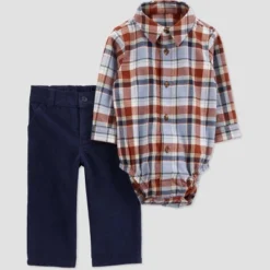 Carter's Just One You®️ Baby Boys' Plaid Top & Pants Set - Blue/Red -Carter's Just One You GUEST 8437e363 43bb 4f6f 9935 c50600d02b2f