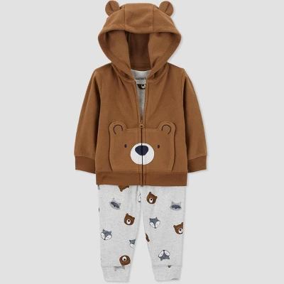 Carter's Just One You® Baby Boys' Bear Cardigan & Bodysuit Set - Brown 3 Carter's Just One You® Baby Boys' Bear Cardigan & Bodysuit Set - Brown