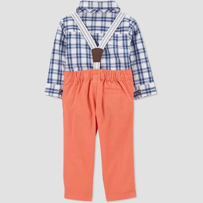 Carter's Just One You® Toddler Boys' Gingham Top & Bottom Set - Coral 4 Carter's Just One You® Toddler Boys' Gingham Top & Bottom Set - Coral - Image 2