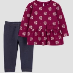 Carter's Just One You® Baby Girls' 2pc Floral Top & Bottom Set - Maroon 7 Carter's Just One You® Baby Girls' 2pc Floral Top & Bottom Set - Maroon -Carter's Just One You GUEST 90b9385b b7c9 4ea4 b6d1 fd9c53a3c453