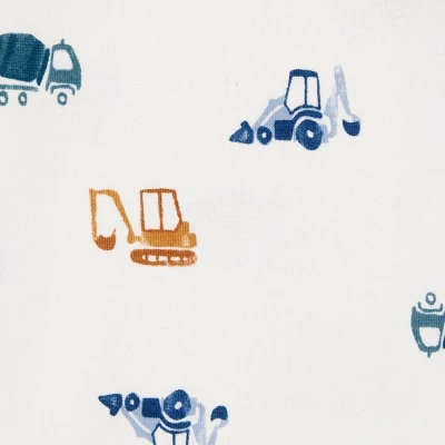 Carter's Just One You® Baby Boys' 3pc Construction Printed Bodysuit Set - Blue 4 Carter's Just One You® Baby Boys' 3pc Construction Printed Bodysuit Set - Blue - Image 2